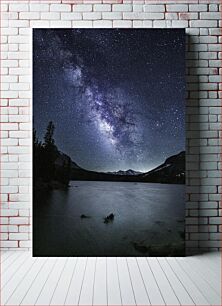 Πίνακας, Starry Night over a Lake Έναστρη νύχτα πάνω από μια λίμνη