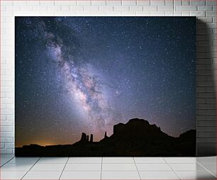 Πίνακας, Starry Night over Desert Landscape Έναστρη νύχτα πάνω από το τοπίο της ερήμου