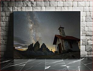 Πίνακας, Starry Night Over Mountain Chapel Έναστρη νύχτα πάνω από το παρεκκλήσι του βουνού