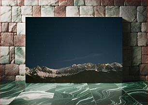 Πίνακας, Starry Night Over Mountains Έναστρη νύχτα πάνω από βουνά