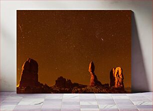 Πίνακας, Starry Night over Rock Formations Έναστρη νύχτα πάνω από βράχους