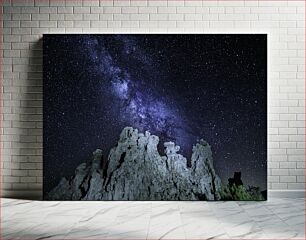Πίνακας, Starry Night over Rocky Landscape Έναστρη Νύχτα πάνω από Βραχώδες Τοπίο