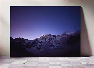 Πίνακας, Starry Night Over Snow-Capped Mountains Έναστρη νύχτα πάνω από χιονισμένα βουνά