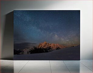 Πίνακας, Starry Night Over Snowy Mountains Έναστρη νύχτα πάνω από τα χιονισμένα βουνά