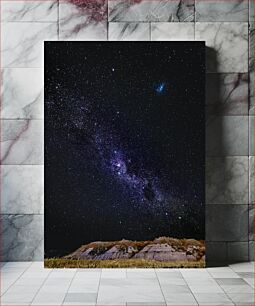 Πίνακας, Starry Night Sky Over Hills Έναστρος Νυχτερινός Ουρανός Πάνω από τους Λόφους