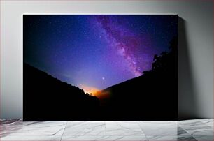 Πίνακας, Starry Night Sky Over Mountains Έναστρος νυχτερινός ουρανός πάνω από βουνά