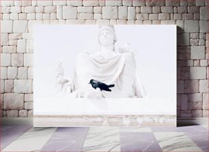 Πίνακας, Statue with Crow Άγαλμα με κοράκι