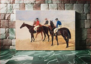 Πίνακας, Steeplechase cracks: Allen McDonough on Brunette, Tom Oliver on Discount, and Jem Mason on Lottery (before 1847) by John Frederic