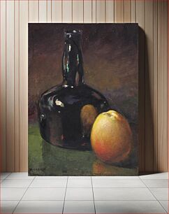 Πίνακας, Still Life--Apples and Bottle by William Henry Holmes, born Cadiz, OH 1846-died Royal Oak, MI 1933
