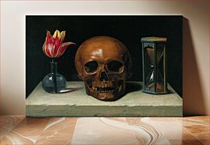 Πίνακας, Still-Life with a Skull, vanitas painting (1671) by Philippe de Champaigne