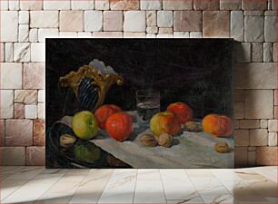 Πίνακας, Still life with apples by Lajos Csordák