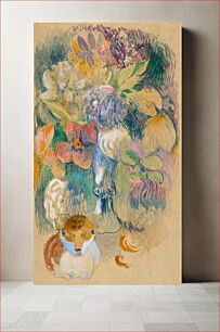 Πίνακας, Still Life with Cat (ca. 1899) by Paul Gauguin