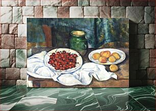 Πίνακας, Still Life With Cherries And Peaches (ca. 1885–1887) by Paul Cézanne