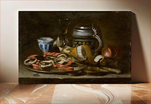Πίνακας, Still life with crayfish and oysters