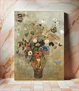 Πίνακας, Still Life with Flowers (1905) by Odilon Redon