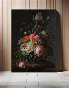 Πίνακας, Still Life with Flowers on a Marble Tabletop (1716) by Rachel Ruysch