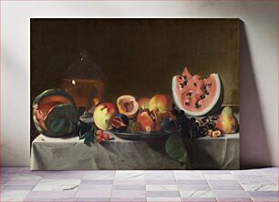 Πίνακας, Still Life with Fruit and Carafe (ca. 1610–1620) by Pensionante del Saraceni