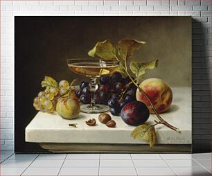 Πίνακας, Still Life with Fruit and Champagne, Helen Searle