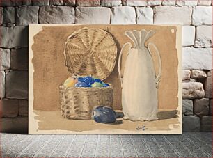 Πίνακας, Still life with fruit and vase, Gejza Kukán