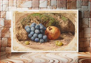 Πίνακας, Still Life with Grapes and a Pomegranate (ca. 1825) by William Henry Hunt