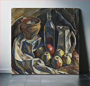 Πίνακας, Still life with jug, pot, bottle and apples, 1922, Ilmari Aalto
