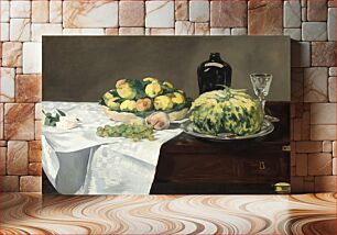 Πίνακας, Still Life with Melon and Peaches (c.1866) by Edouard Manet