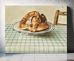 Πίνακας, Still life with pastry plate by Egon Schiele