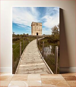 Πίνακας, Stone Tower in Landscape Πέτρινος Πύργος σε Τοπίο