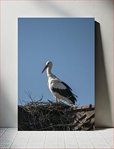 Πίνακας, Stork on a Nest Πελαργός σε φωλιά