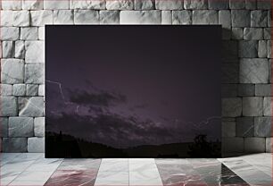 Πίνακας, Stormy Night with Lightning Θυελλώδης Νύχτα με Αστραπές