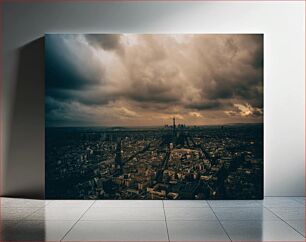 Πίνακας, Stormy Skyline of Paris Θυελλώδης ορίζοντας του Παρισιού