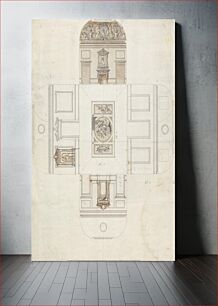 Πίνακας, Stowe House, Buckinghamshire: Design for Ceiling and Wall Decoration
