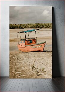 Πίνακας, Stranded Boat on the Beach Λανθασμένο σκάφος στην παραλία