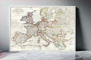 Πίνακας, Strategic map of Central Europe showing the international frontiers / prepared in the War College Division (1915) by Arch. B. Williams and Geo. F. Bontz, Draftsmen