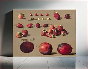 Πίνακας, Strawberries and plums (1828–1882) by Dirk Jan Hendrik Joosten