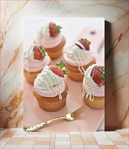 Πίνακας, Strawberry Cupcakes Cupcakes φράουλα