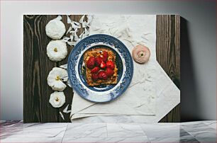 Πίνακας, Strawberry Peanut Butter Toast Φράουλα τοστ με φυστικοβούτυρο