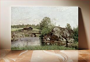 Πίνακας, Stream landscape, 1894, Hjalmar Munsterhjelm