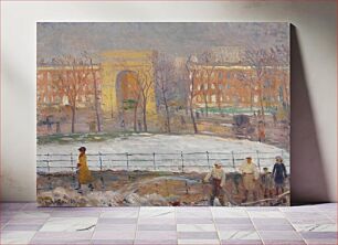 Πίνακας, Street Cleaners, Washington Square by William James Glackens