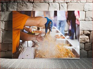 Πίνακας, Street Food Stall Serving Noodles Street Food Stall που σερβίρει Noodles