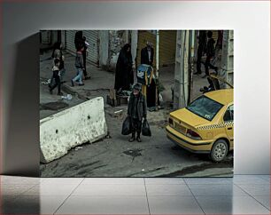 Πίνακας, Street Scene in Urban Setting Σκηνή δρόμου σε αστικό περιβάλλον