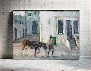 Πίνακας, Street Scene, Tangier (Man Leading Calf), Henry Ossawa Tanner