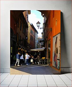 Πίνακας, Street Scene with Outdoor Dining Σκηνή δρόμου με υπαίθρια τραπεζαρία