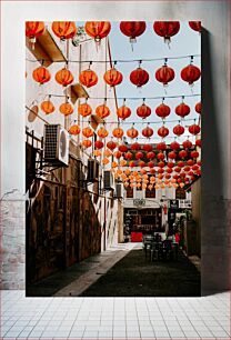 Πίνακας, Street with Hanging Lanterns Οδός με κρεμαστά φανάρια