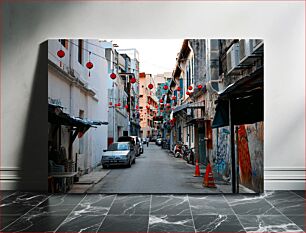 Πίνακας, Street with Red Lanterns Οδός με κόκκινα φανάρια