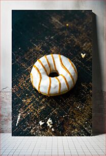 Πίνακας, Striped Iced Donut Ριγέ παγωμένο ντόνατ