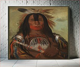 Πίνακας, Stu-mick-o-súcks, Buffalo Bull's Back Fat, Head Chief, Blood Tribe (1832) by George Catlin