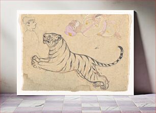 Πίνακας, Studies of a Tiger and Two Humans