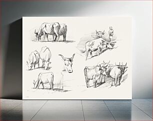 Πίνακας, Studies of Cattle (ca. 1872) by John Singer Sargent