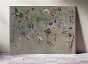 Πίνακας, Studies of Flowers (1848) by Jacques–Laurent Agasse